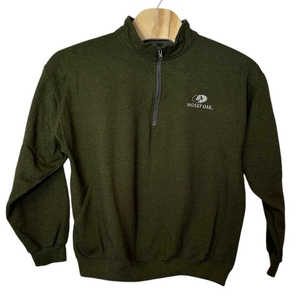 Mossy Oak Mens Cadet Quarter 1/4 Zip Pullover Sweatshirt Size XL Hunting Country